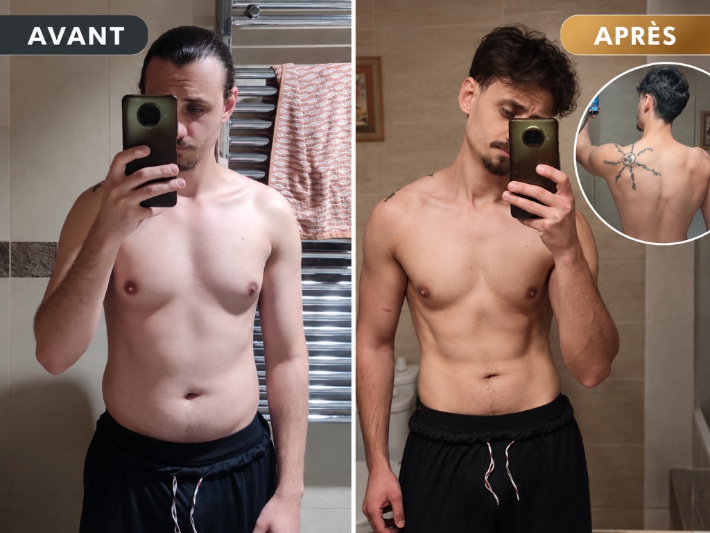 Transformation physique 1 — Avant et Après coaching